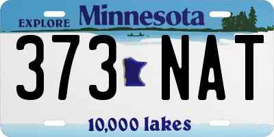 MN license plate 373NAT