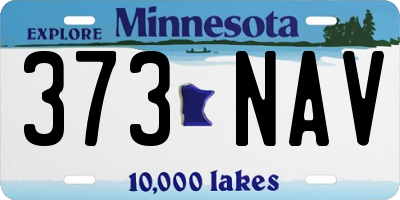 MN license plate 373NAV