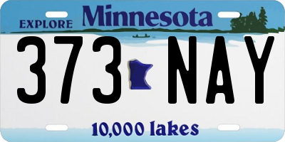 MN license plate 373NAY
