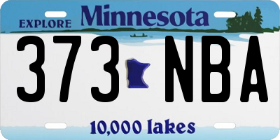 MN license plate 373NBA