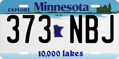 MN license plate 373NBJ