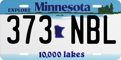 MN license plate 373NBL