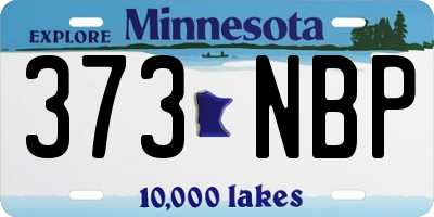 MN license plate 373NBP