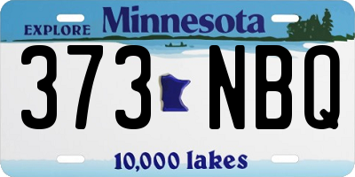 MN license plate 373NBQ