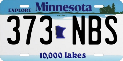 MN license plate 373NBS
