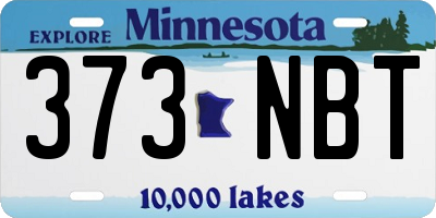 MN license plate 373NBT
