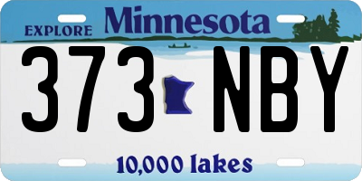 MN license plate 373NBY