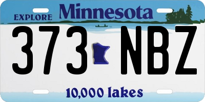 MN license plate 373NBZ