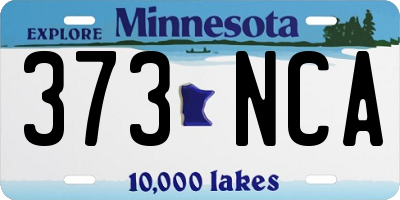 MN license plate 373NCA