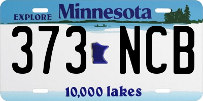 MN license plate 373NCB