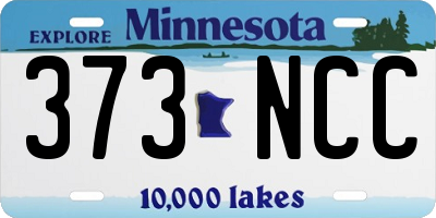 MN license plate 373NCC