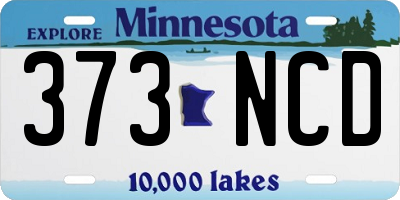 MN license plate 373NCD