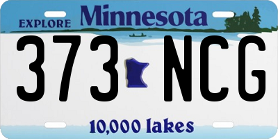 MN license plate 373NCG