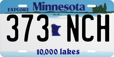 MN license plate 373NCH