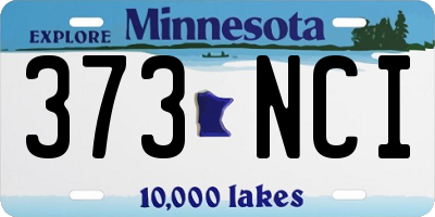 MN license plate 373NCI