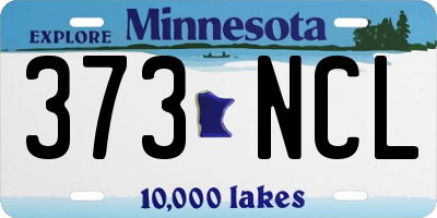 MN license plate 373NCL