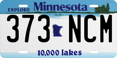 MN license plate 373NCM