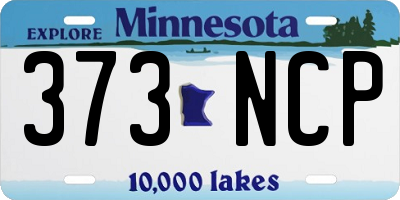 MN license plate 373NCP