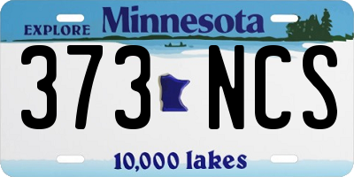 MN license plate 373NCS