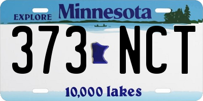 MN license plate 373NCT