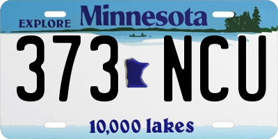 MN license plate 373NCU