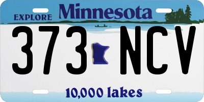 MN license plate 373NCV