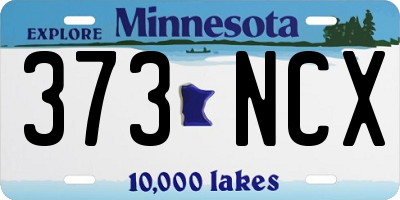 MN license plate 373NCX
