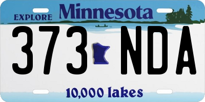 MN license plate 373NDA