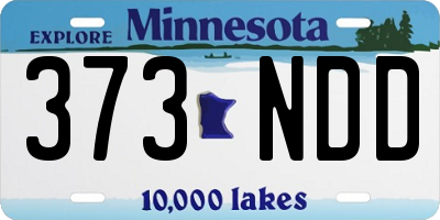 MN license plate 373NDD