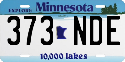 MN license plate 373NDE