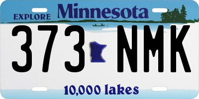 MN license plate 373NMK