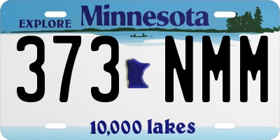 MN license plate 373NMM