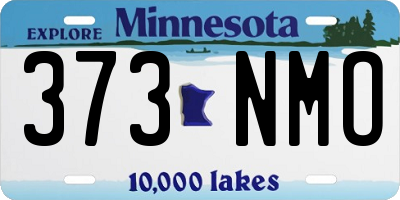 MN license plate 373NMO