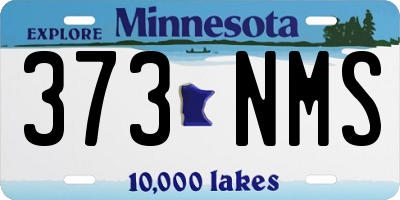 MN license plate 373NMS