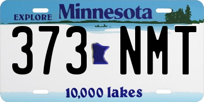 MN license plate 373NMT
