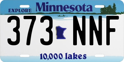 MN license plate 373NNF