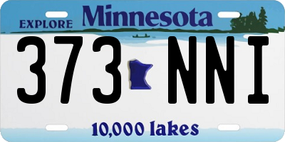 MN license plate 373NNI