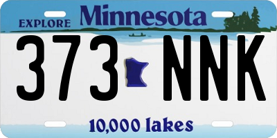 MN license plate 373NNK