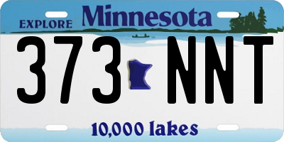 MN license plate 373NNT