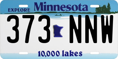MN license plate 373NNW