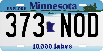 MN license plate 373NOD
