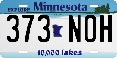 MN license plate 373NOH