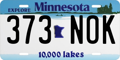 MN license plate 373NOK