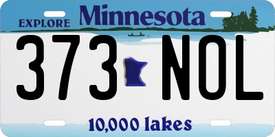 MN license plate 373NOL