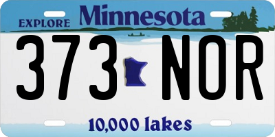 MN license plate 373NOR