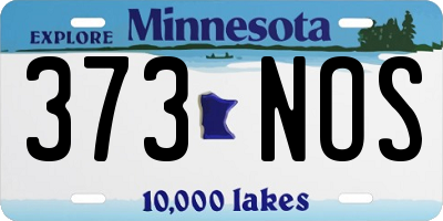 MN license plate 373NOS