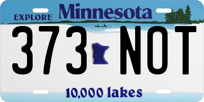 MN license plate 373NOT