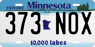 MN license plate 373NOX