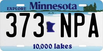MN license plate 373NPA
