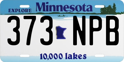 MN license plate 373NPB